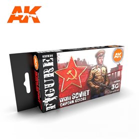 AK Interactive Zestaw farb SOVIET WWII UNIFORM COLORS 3G