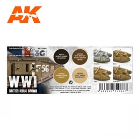 AK Interactive Zestaw farb MODULATION WWI BRITISH COLORS 3G