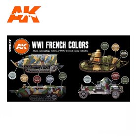 AK Interactive Zestaw farb WWI FRENCH COLORS 3G
