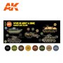 AK Interactive Zestaw farb US.ARMY & USMC CAMOUFLAGE COLORS 3G