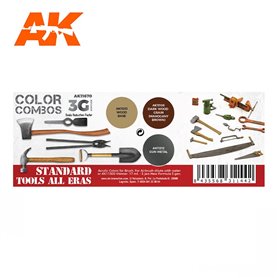 AK Interactive STANDARD TOOLS ALL ERAS COMBO 3G