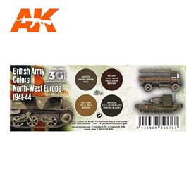 AK Interactive Zestaw farb BRITISH ARMY COLORS EUROPE 1941-44