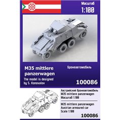 Zebrano 1:100 M35 Mittlere Panzerwagen - AUSTRIAN ARMOURED CAR 