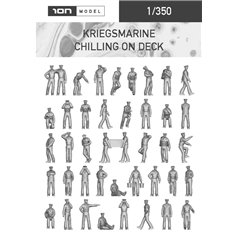 ION MODEL 1:350 KRIEGSMARINE figurines - CHILLING ON DECK - 73pcs. 