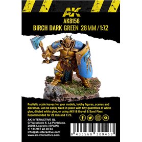 AK Interactive BIRCH DARK GREEN LEAVES - 28 mm. 1/72 (B