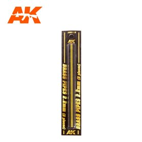 AK Interactive Mosiężne pręty BRASS PIPES 2.2mm - 2szt.