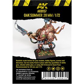 AK Interactive OAK SUMMER LEAVES� - 28 mm. 1/72 (Bag 7