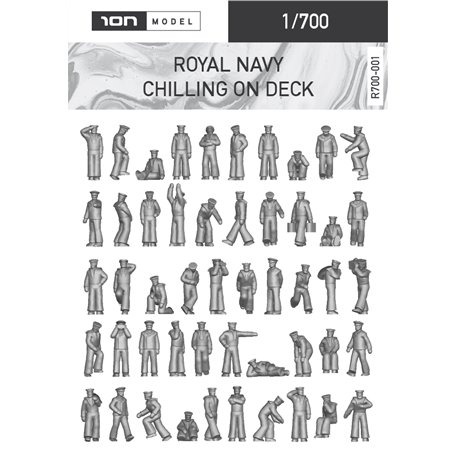 ION MODEL 1:700 Figurki Royal Navy - Chilling on deck – 91 szt.