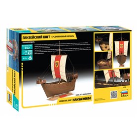 Zvezda 9018 Medieval Ship Hansa Kogge