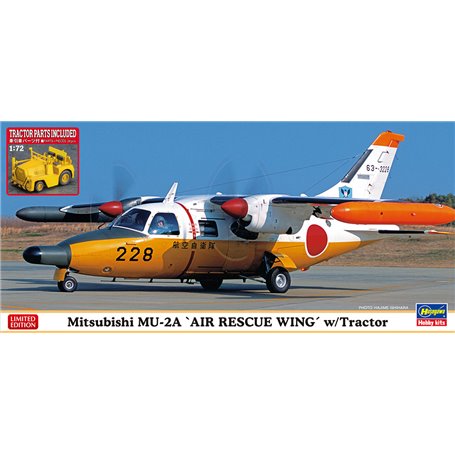 Hasegawa 02361 Mitsubishi MU-2A Air Rescue Wing w/Tractor