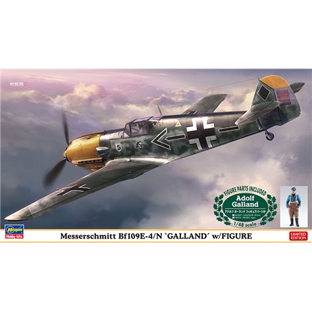 Hasegawa 07500 Messerschmitt Bf109E-4/N - Galland - w/Figure