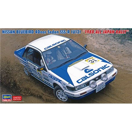 Hasegawa 20470 Nissan Bluebird 4Door Sedan SSS-R (U12) - 1988 All Japan Rally