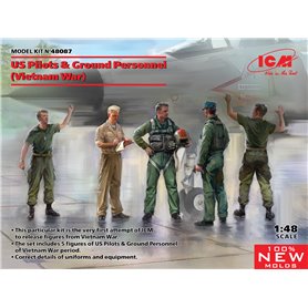 ICM 1:48 US PILOTS AND GROUND PERSONNEL - VIETNAM WAR