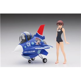 Hasegawa SP372-52172 Egg Girls Collection 01 'Rei Hazumi' w/F-2 1:20 Figure & Egg Plane
