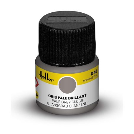 Farba akrylowa Heller 040 Pale Grey Gloss 12 ml