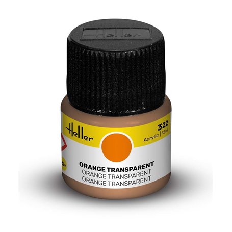 Farba akrylowa Heller 322 Orange Transparent 12 ml
