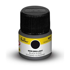 Heller Farba akrylowa 021 BLACK GLOSS - 12ml