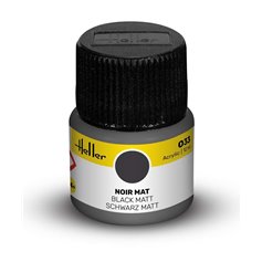 Heller Farba akrylowa 033 BLACK MATT - 12ml