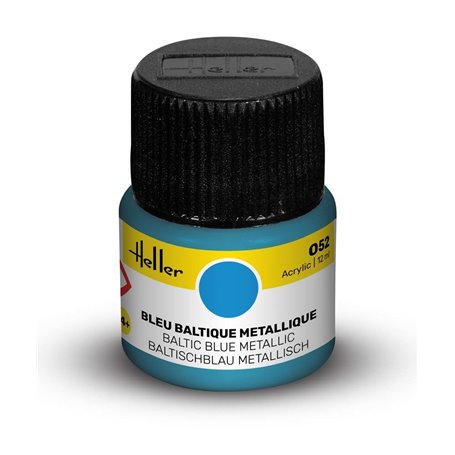 Farba akrylowa Heller 052 Baltic Blue Metallic 12 ml