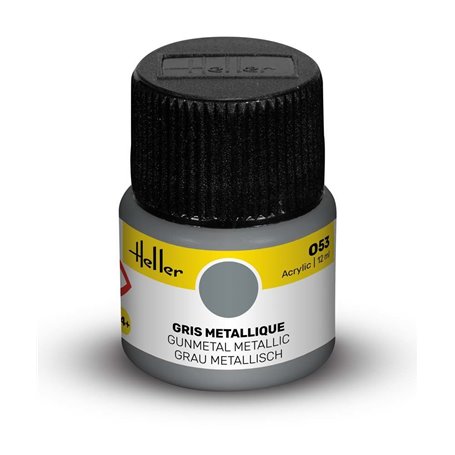 Farba akrylowa Heller 053 Gunmetal Metallic 12 ml