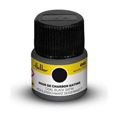 Heller Farba akrylowa 085 COAL BLACK SATIN - 12ml
