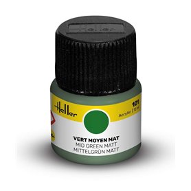 Farba akrylowa Heller 101 Mid Green Matt 12 ml