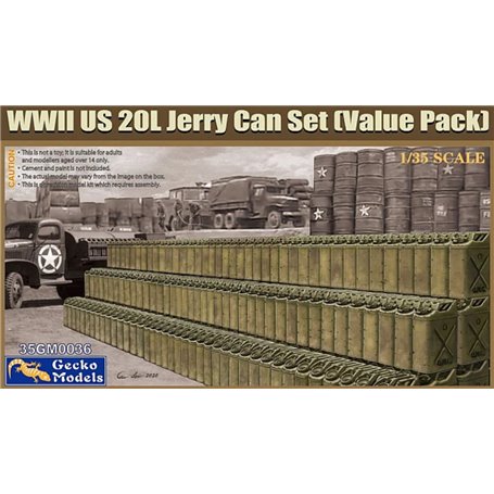 Gecko Models 35GM0036 WWII US 20L Jerry Can Set (Value Pack)