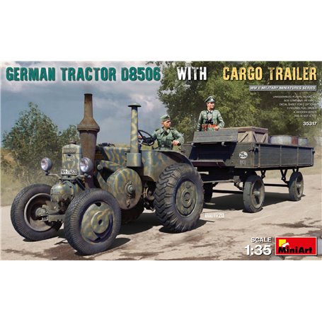 Mini Art 35317 German Tractor D8506 with Cargo Trailer