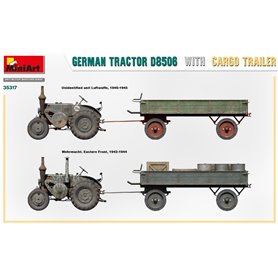 Mini Art 35317 German Tractor D8506 with Cargo Trailer