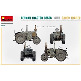 Mini Art 35317 German Tractor D8506 with Cargo Trailer