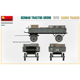 Mini Art 35317 German Tractor D8506 with Cargo Trailer