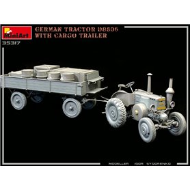 Mini Art 35317 German Tractor D8506 with Cargo Trailer
