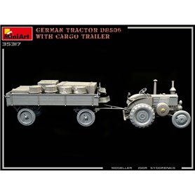Mini Art 35317 German Tractor D8506 with Cargo Trailer