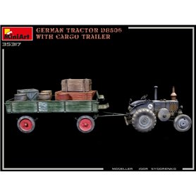 Mini Art 35317 German Tractor D8506 with Cargo Trailer