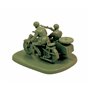 Zvezda 1:72 Soviet motorcycle M-72 with sidecar and crew WWII