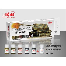 ICM 3003- Paint set for German AFV WW2 and Marder I