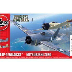 Airfix 1:72 Gift Set - Grumman F-4F4 Wildcat & Mitsubishi Zero Dogfight Double