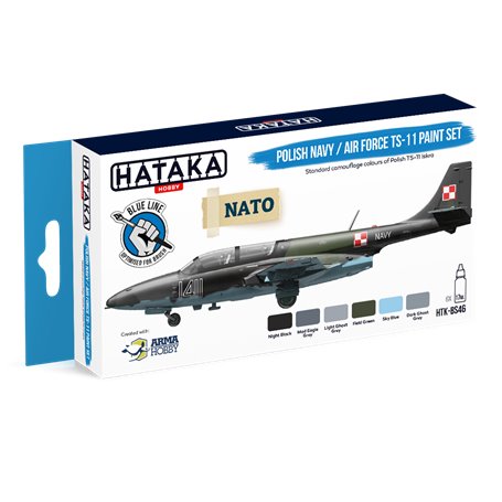 Hataka BS46 BLUE-LINE Zestaw farb POLISH NAVY / AIR FORCE TS-11