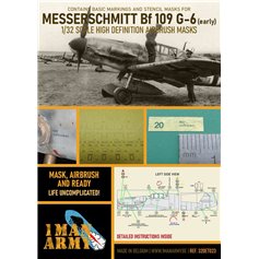 1 Man Army 1:32 Maski do Messerschmitt Bf-109 G-6 EARLY