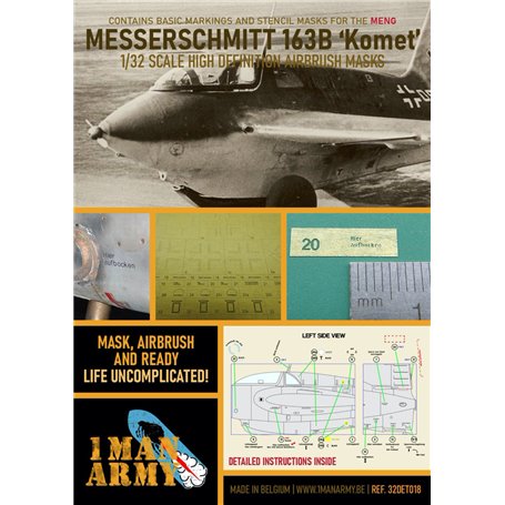 1 Man Army 1:32 Maski do Messerschmitt Me-163B Komet