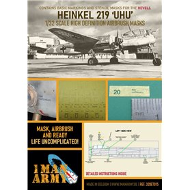 1 Man Army 1:32 Maski do Heinkel He-219 Uhu