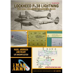 1 Man Army 1:32 Masks for Lockheed P-38 Lightning