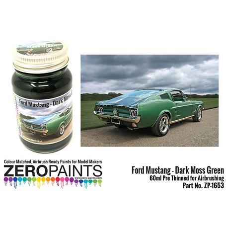 Zero Paints 1653 Ford Mustang 1960's - Dark Moss Green 60 ml