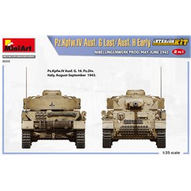 Mini Art 1:35 Pz.Kpfw.IV Ausf.G LAST / AUSF.H EARLY - NIBELUNGENWERK PROD. MAY-JUNE 1943 - INTERIOR KIT