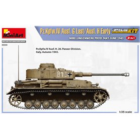 Mini Art 1:35 Pz.Kpfw.IV Ausf.G LAST / AUSF.H EARLY - NIBELUNGENWERK PROD. MAY-JUNE 1943 - INTERIOR KIT