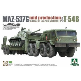Takom 5013 MAZ-537G  w/ChMZAP-5247G Semi-trailer mid production & T-54B