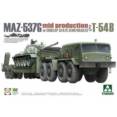 Takom 1:72 MAZ-537G W/CHMZAP-5247G SEMI-TRAILER + T-54B - MID PRODUCTION