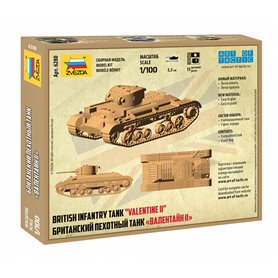 Zvezda 1:100 Valentine II - BRITISH INFANTRY TANK
