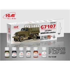 ICM 3005 Acrylic Paint Set for G7107 (and other WW2 US vehicles) Price