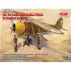 ICM 1:32 CR. 42 Falco - W/ITALIN PILOTS IN TROPICAL UNIFORMS